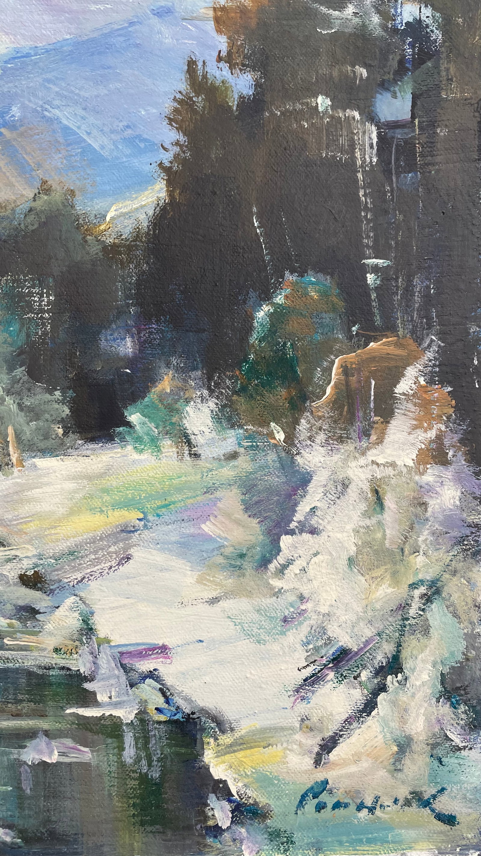 Oil painting Winter in the Carpathian Ivan Romanyuk - 4