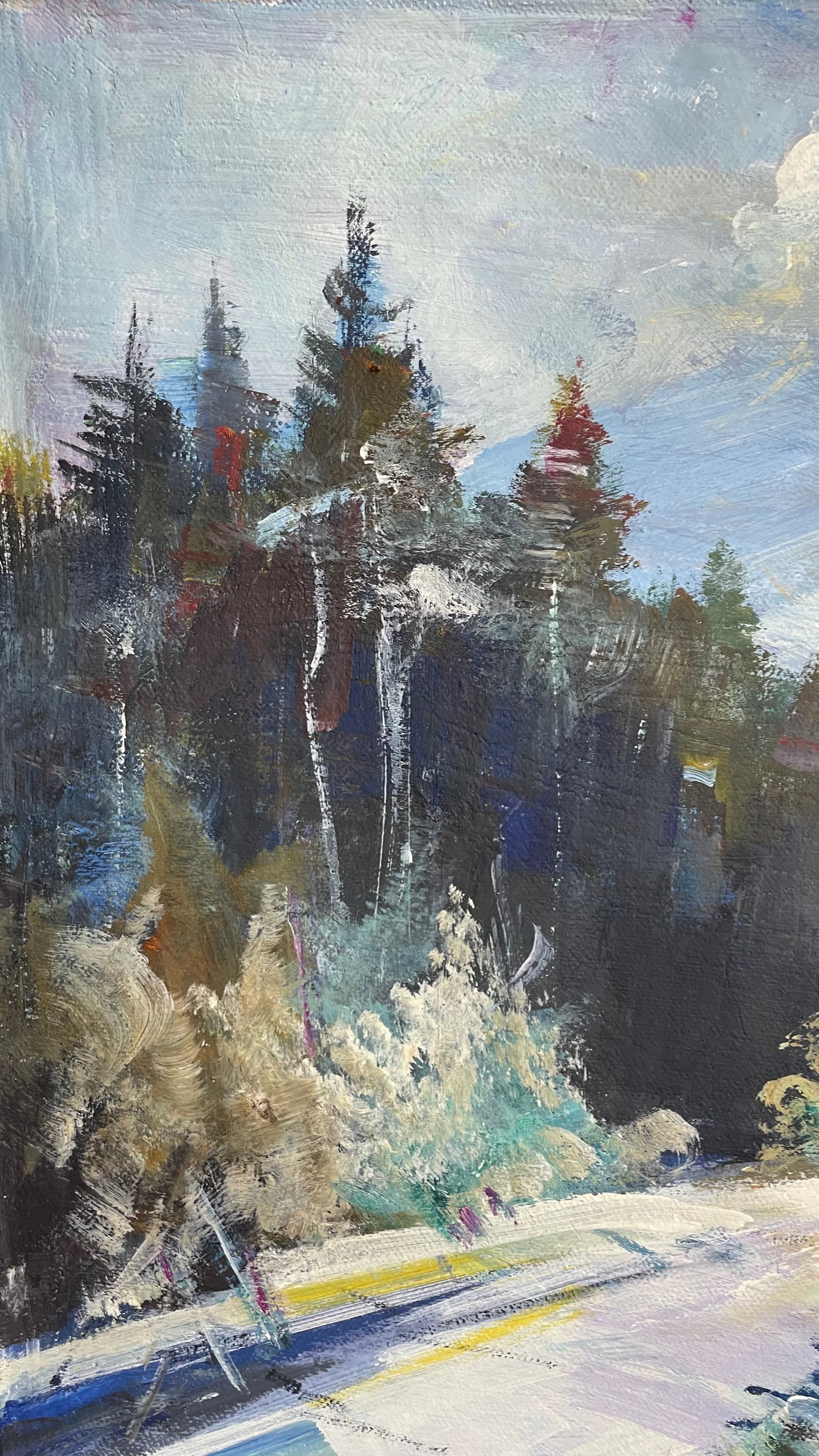 Oil painting Winter in the Carpathian Ivan Romanyuk - 5