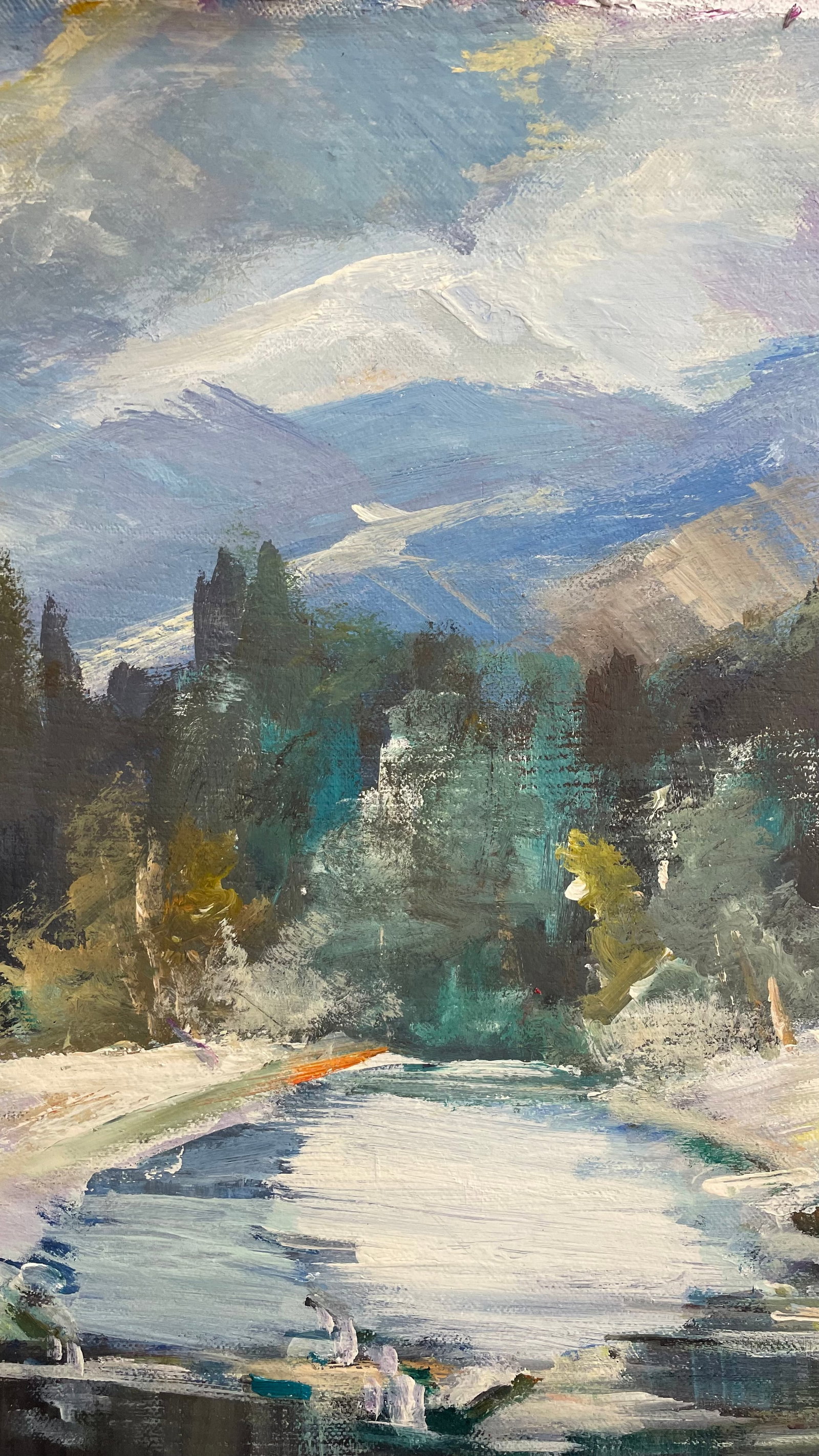 Oil painting Winter in the Carpathian Ivan Romanyuk - 6