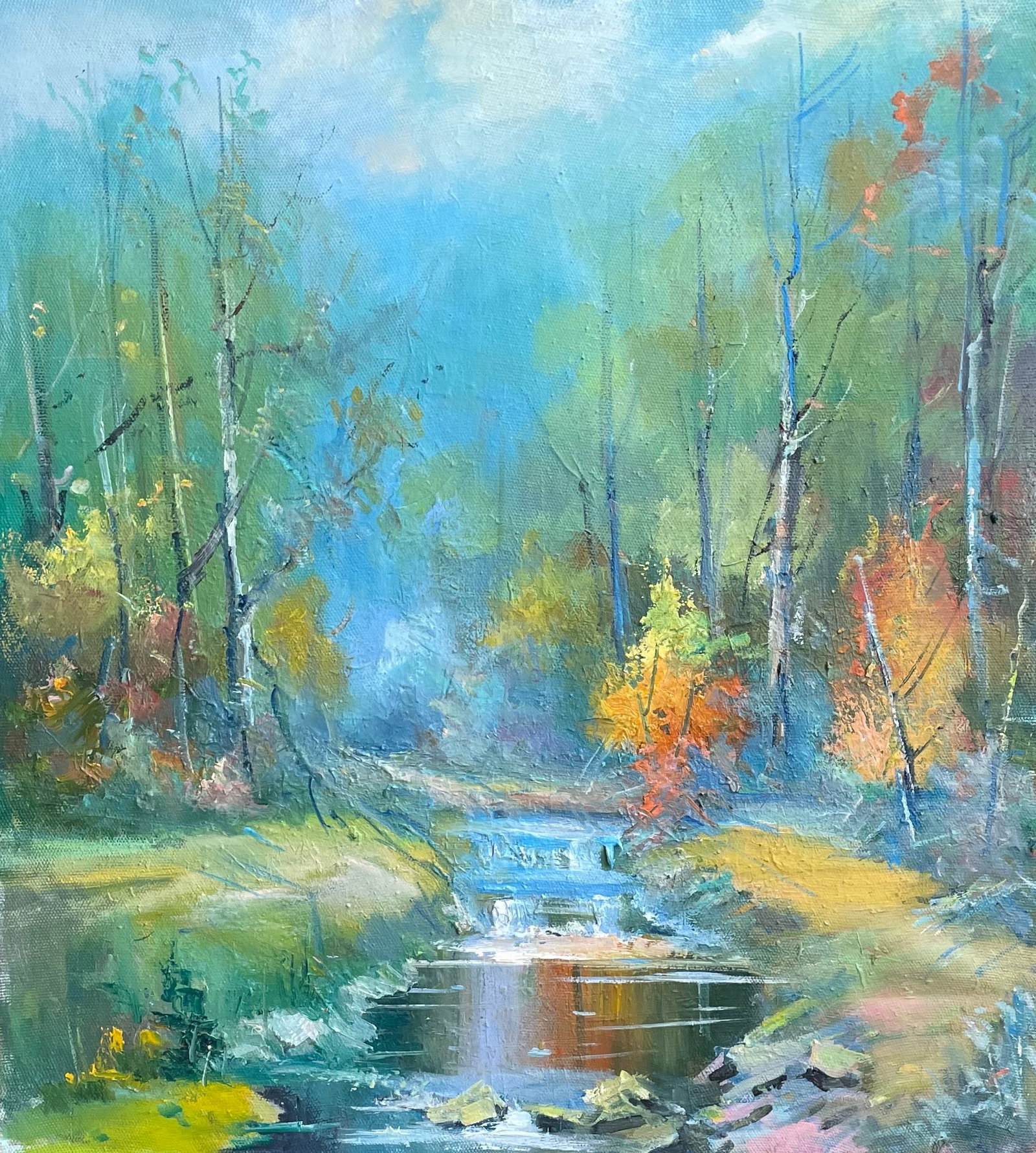 Oil painting Blooming in the Carpathian Ivan Romanyuk: Title: Oil painting Blooming in the Carpathian Ivan Romanyuk Description: 12ROM Painter: Ivan Romanyuk Size: 65x60 cm/25,5x23,6 inches Components: oil, canvas Original painting CONDITION: exellent ART