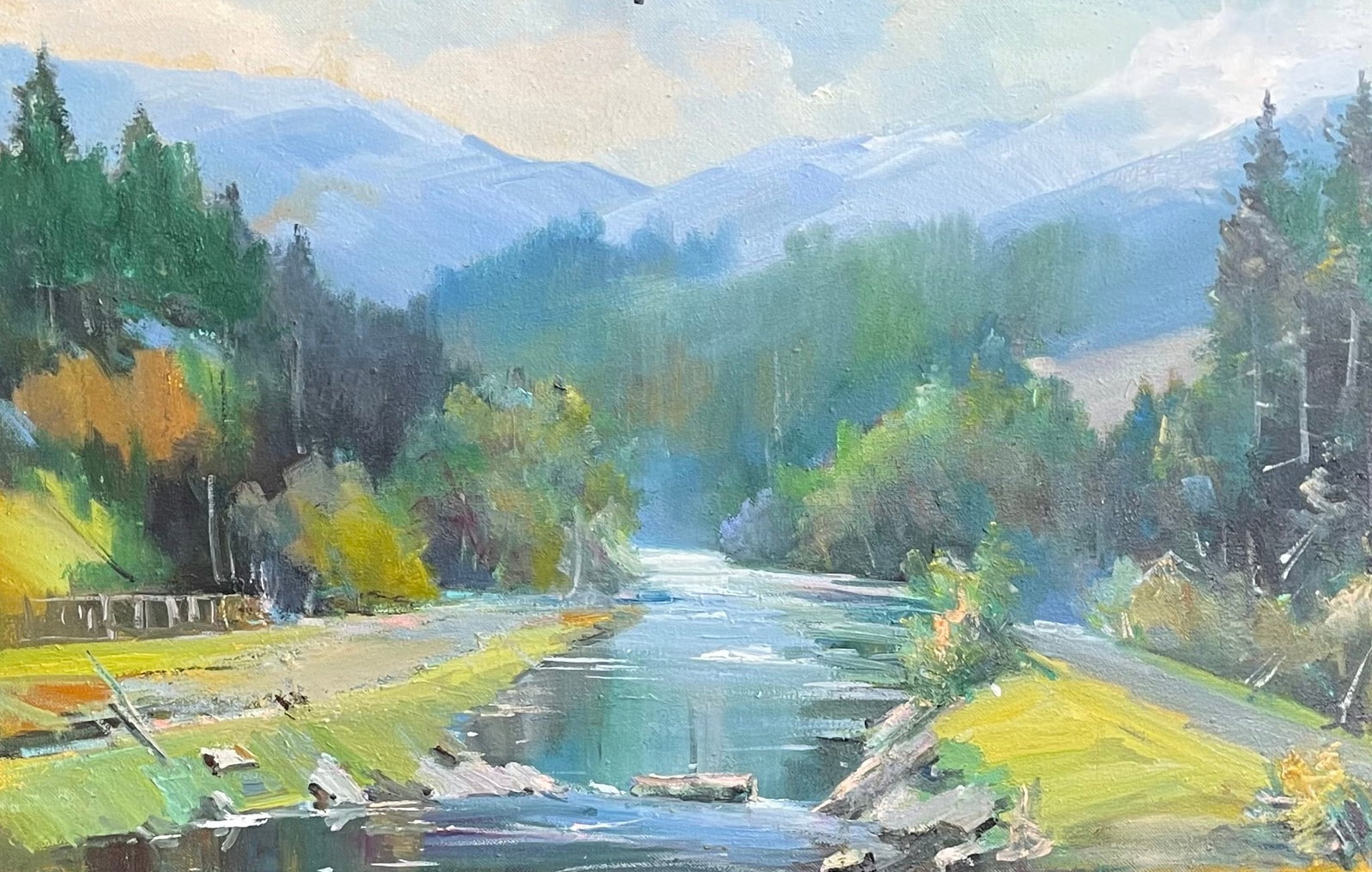 Oil painting Warm Ivan Romanyuk: Title: Oil painting Warm Ivan Romanyuk Description: 17ROM Painter: Ivan Romanyuk Size: 85x55 cm/33,4x21,6 inches Components: oil, canvas Original painting CONDITION: exellent ARTIST: A native of Ivano