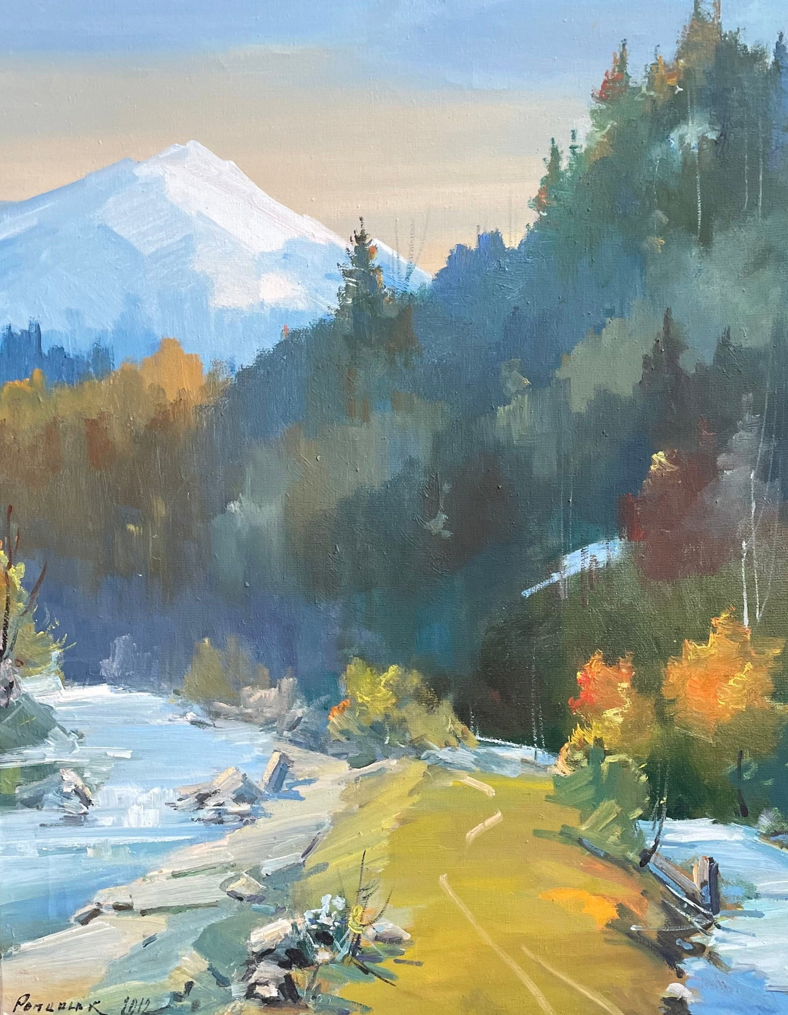 Oil painting Lonely mountain Ivan Romanyuk: Title: Oil painting Lonely mountain Ivan Romanyuk Description: 22ROM Painter: Ivan Romanyuk Size: 70x55 cm/27,5x21,6 inches Components: oil, canvas Original painting CONDITION: exellent ARTIST: A nati