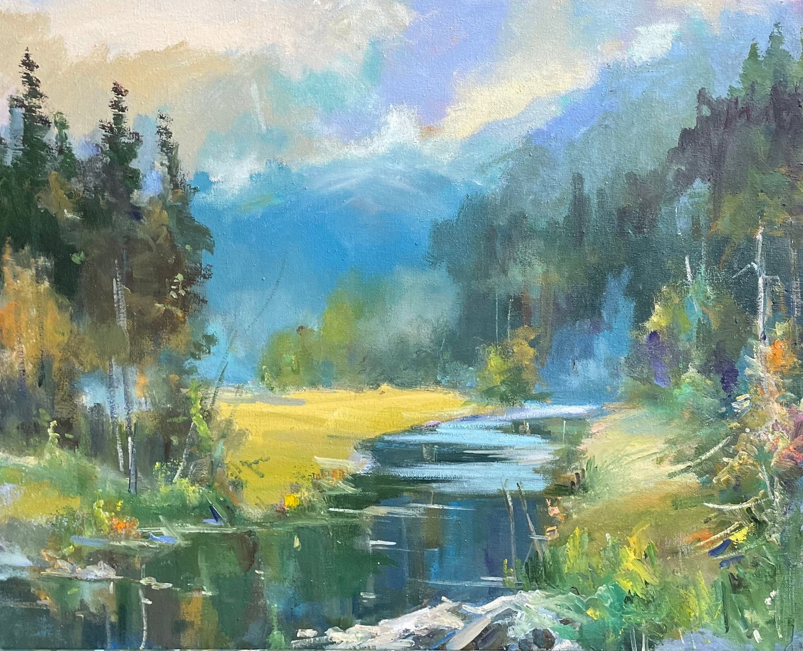 Oil painting Spring Ivan Romanyuk: Title: Oil painting Spring Ivan Romanyuk Description: 26ROM Painter: Ivan Romanyuk Size: 80x65 cm/31,4x25,5 inches Components: oil, canvas Original painting CONDITION: exellent ARTIST: A native of Iva