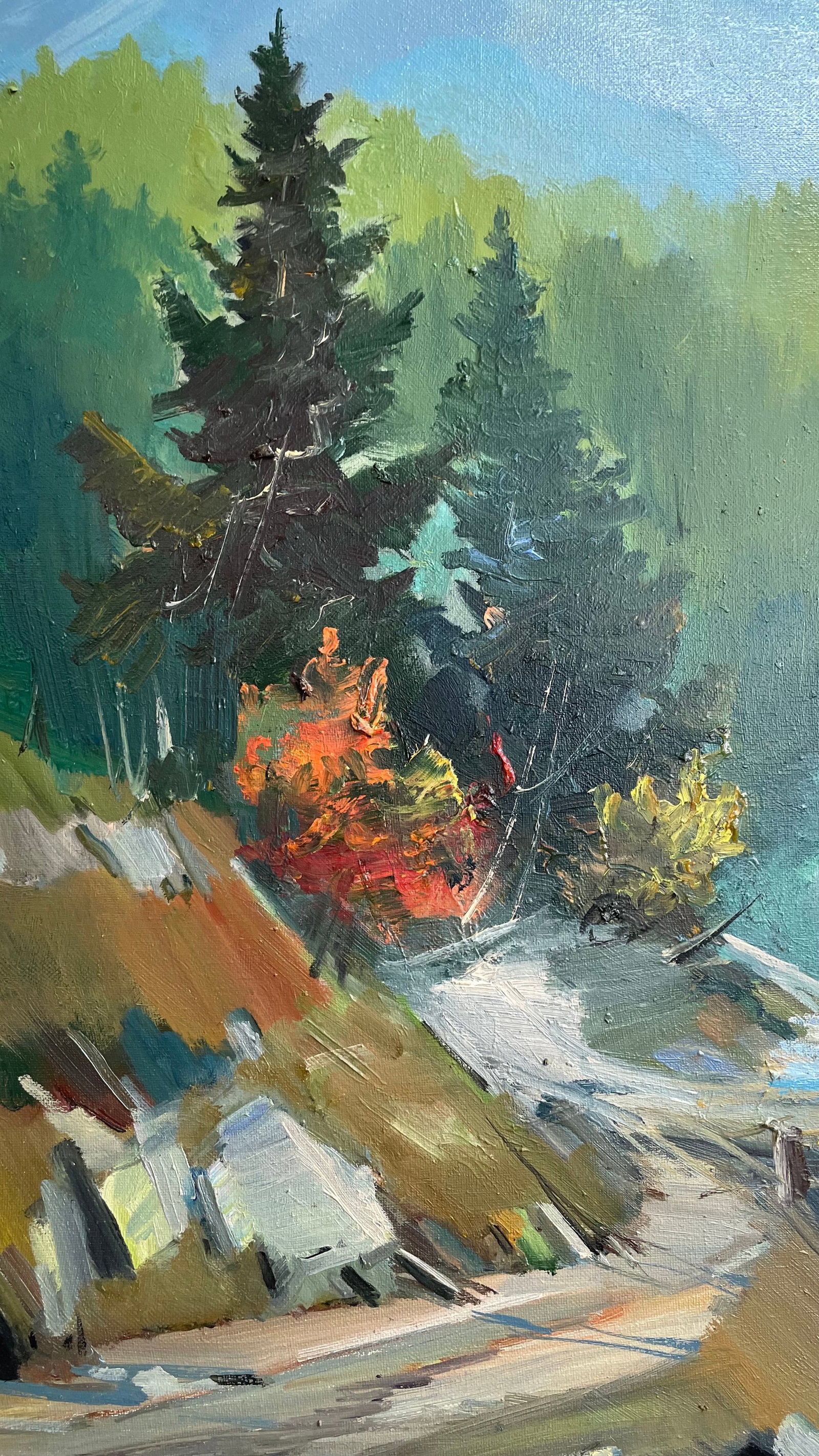 Oil painting River bridge Ivan Romanyuk - 5