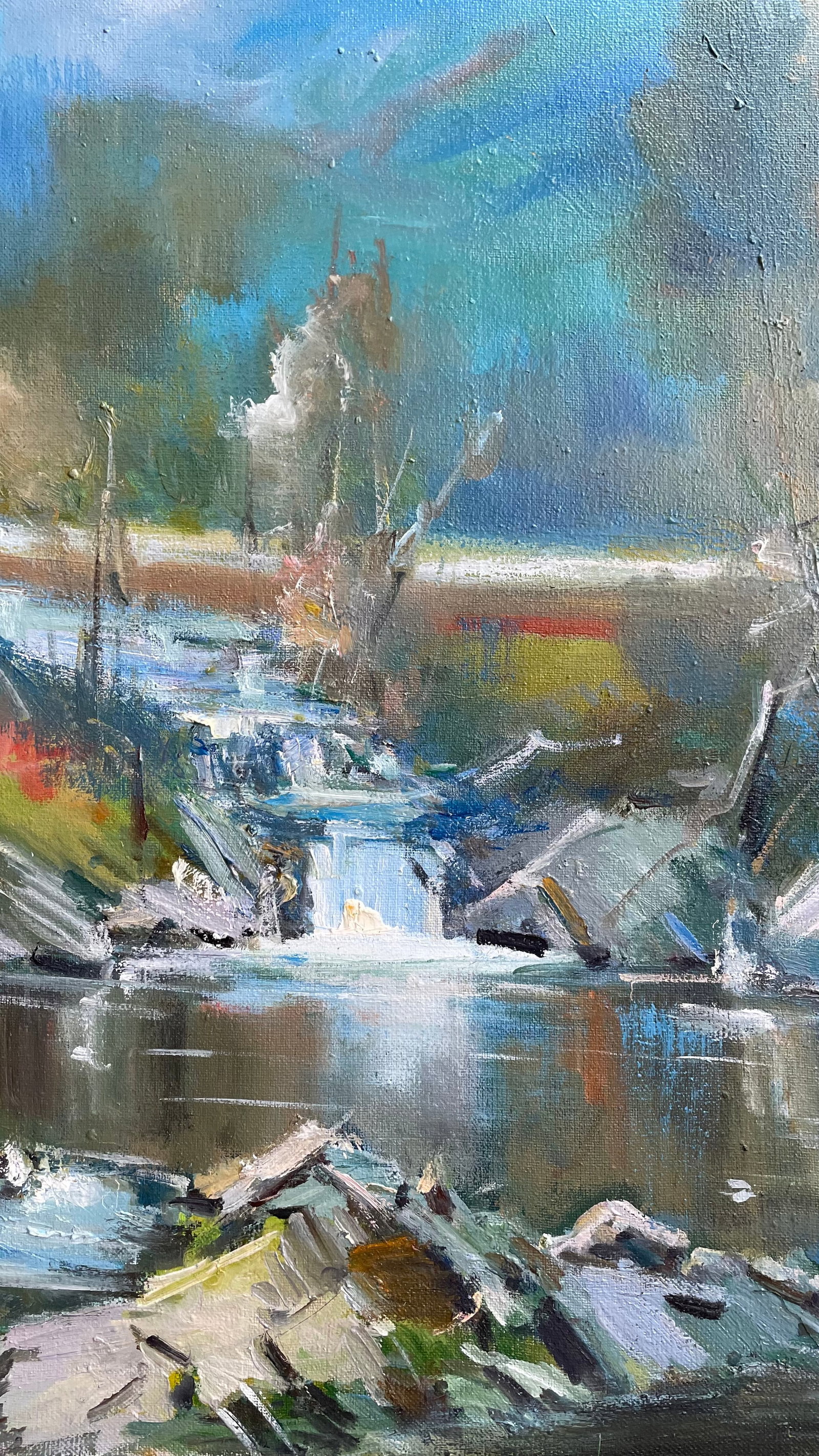 Oil painting River rapids Ivan Romanyuk - 7