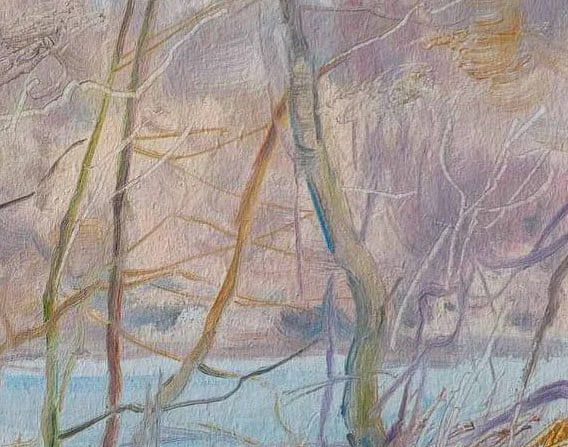Oil painting Winter day Oleksandr Oleksandrovich Nazarenko - 7