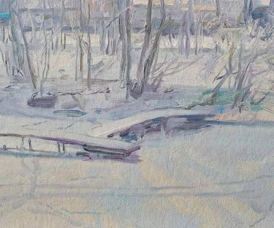 Oil painting Winter Oleksandr Oleksandrovich Nazarenko - 9