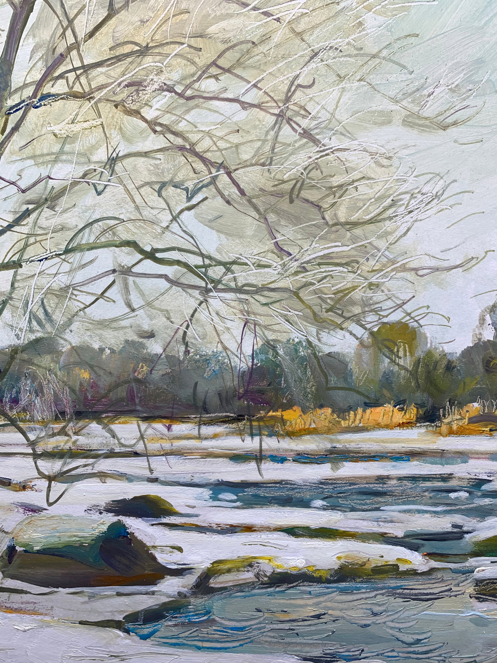 Oil painting Rapids on the Bug River Oleksandr Oleksandrovich Nazarenko - 7