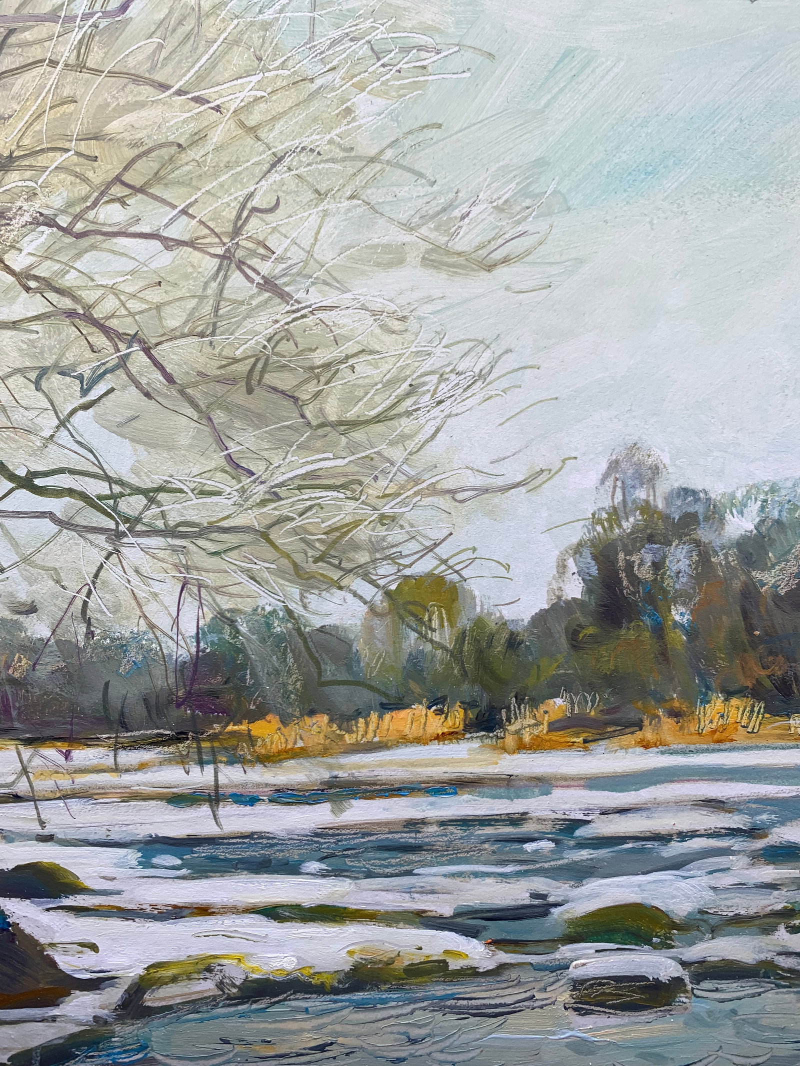 Oil painting Rapids on the Bug River Oleksandr Oleksandrovich Nazarenko - 8