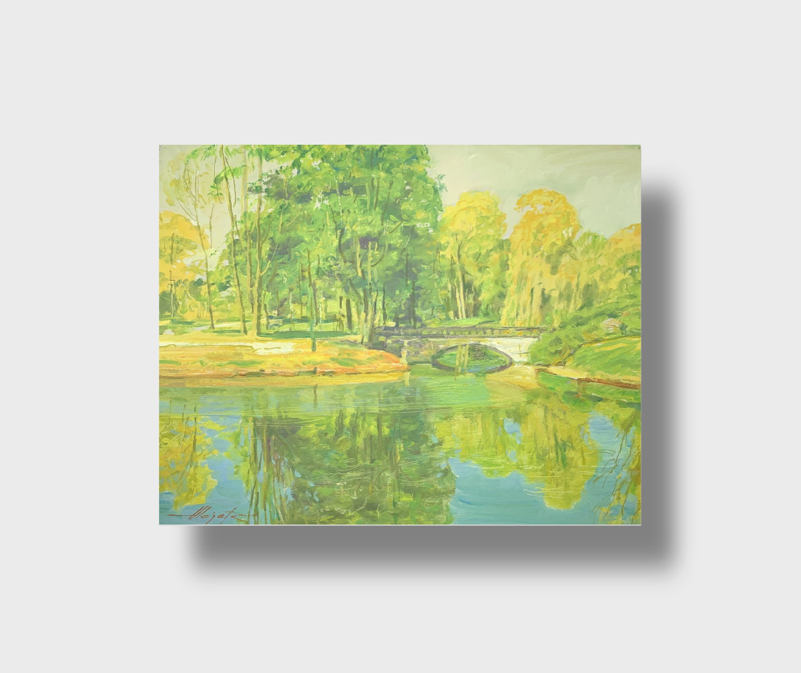Oil painting In the park Oleksandr Oleksandrovich Nazarenko - 3