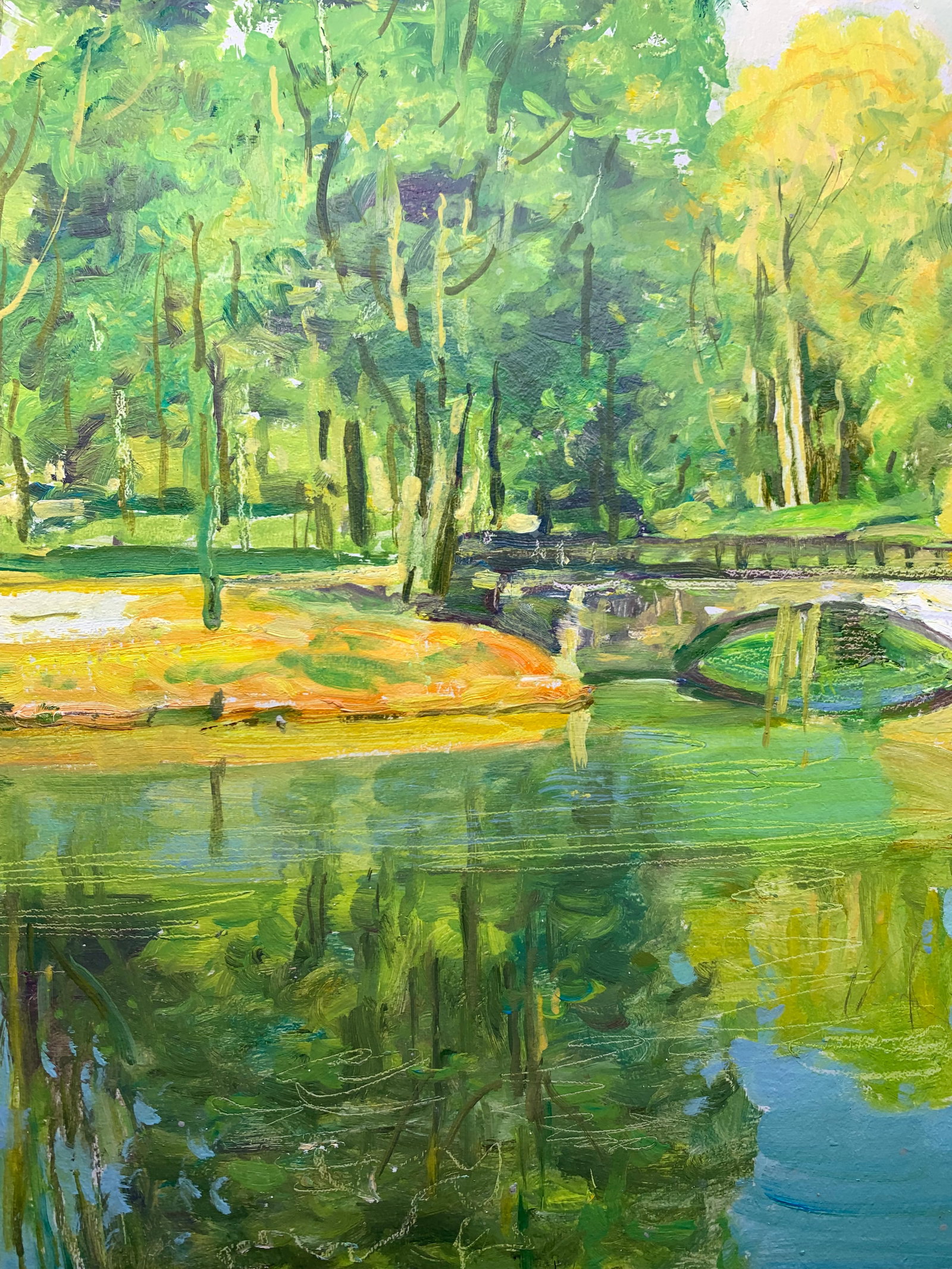 Oil painting In the park Oleksandr Oleksandrovich Nazarenko - 7