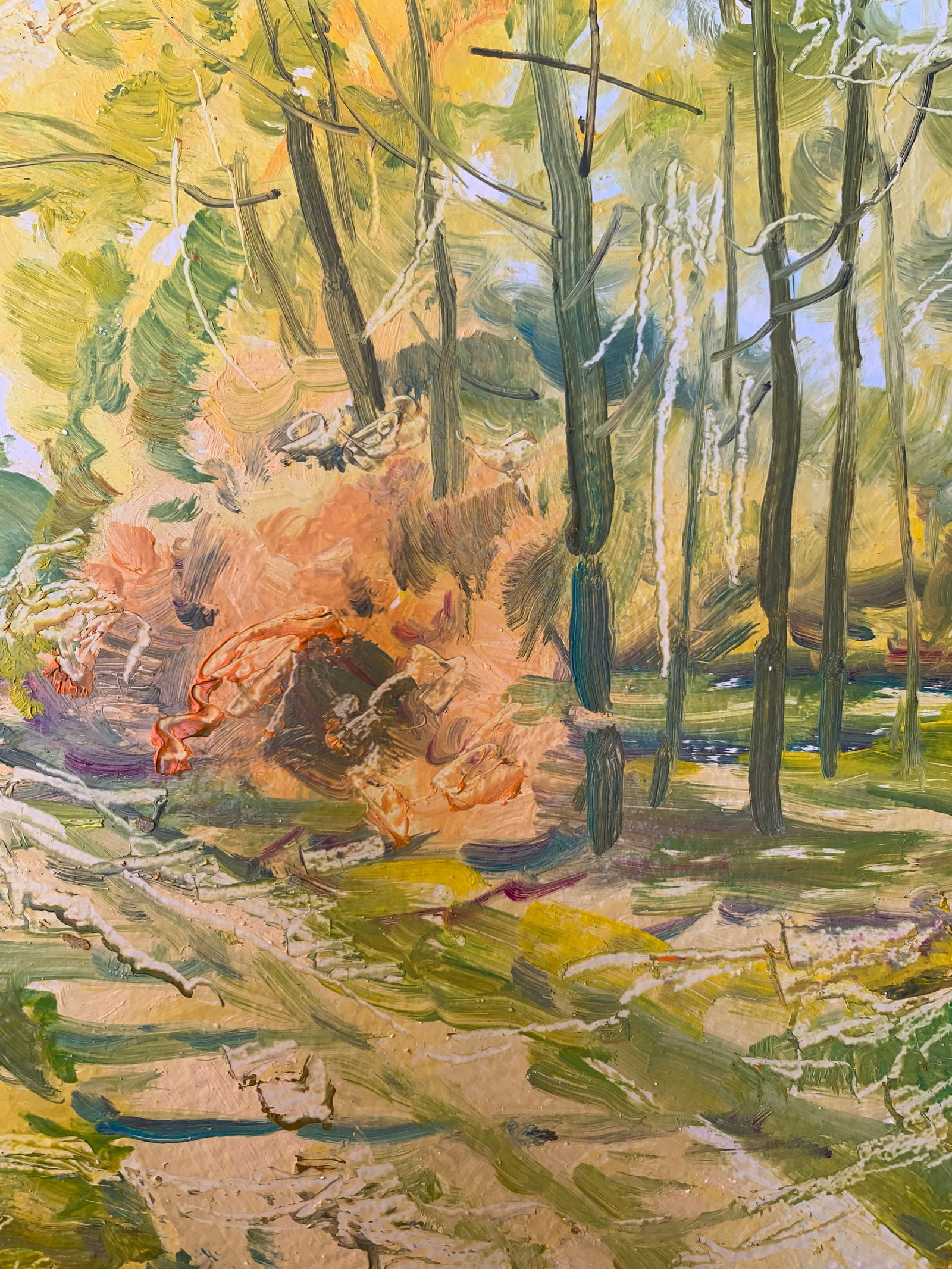 Oil painting Road in the forest Oleksandr Oleksandrovich Nazarenko - 11