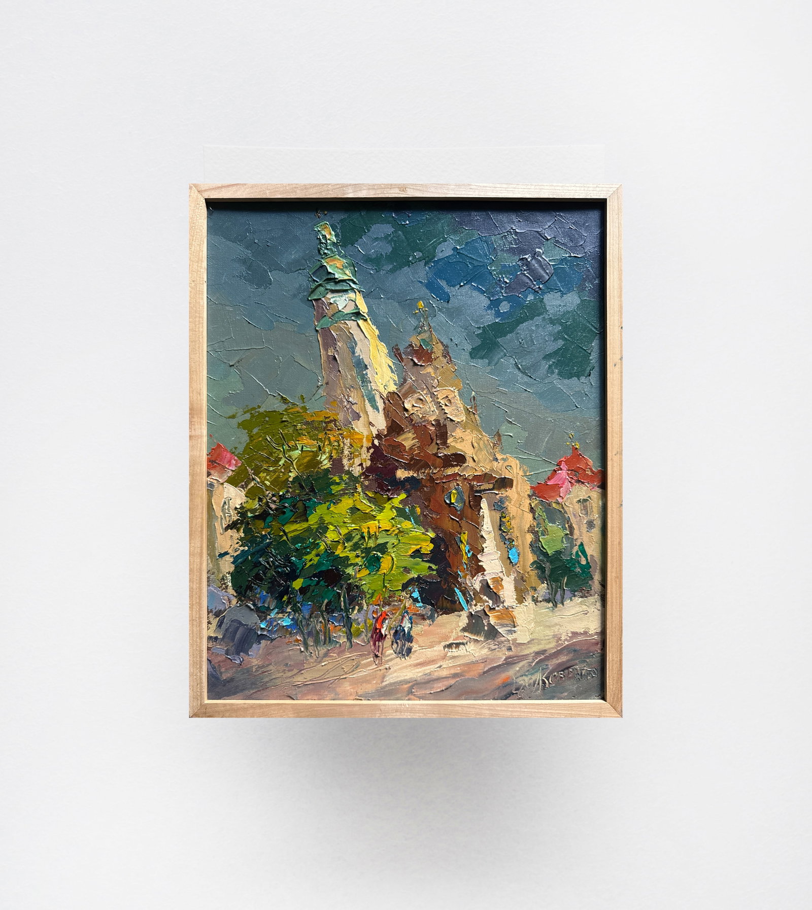 Oil painting with frame Lviv Bernardine Monastery in the evening K. Leonid - 3