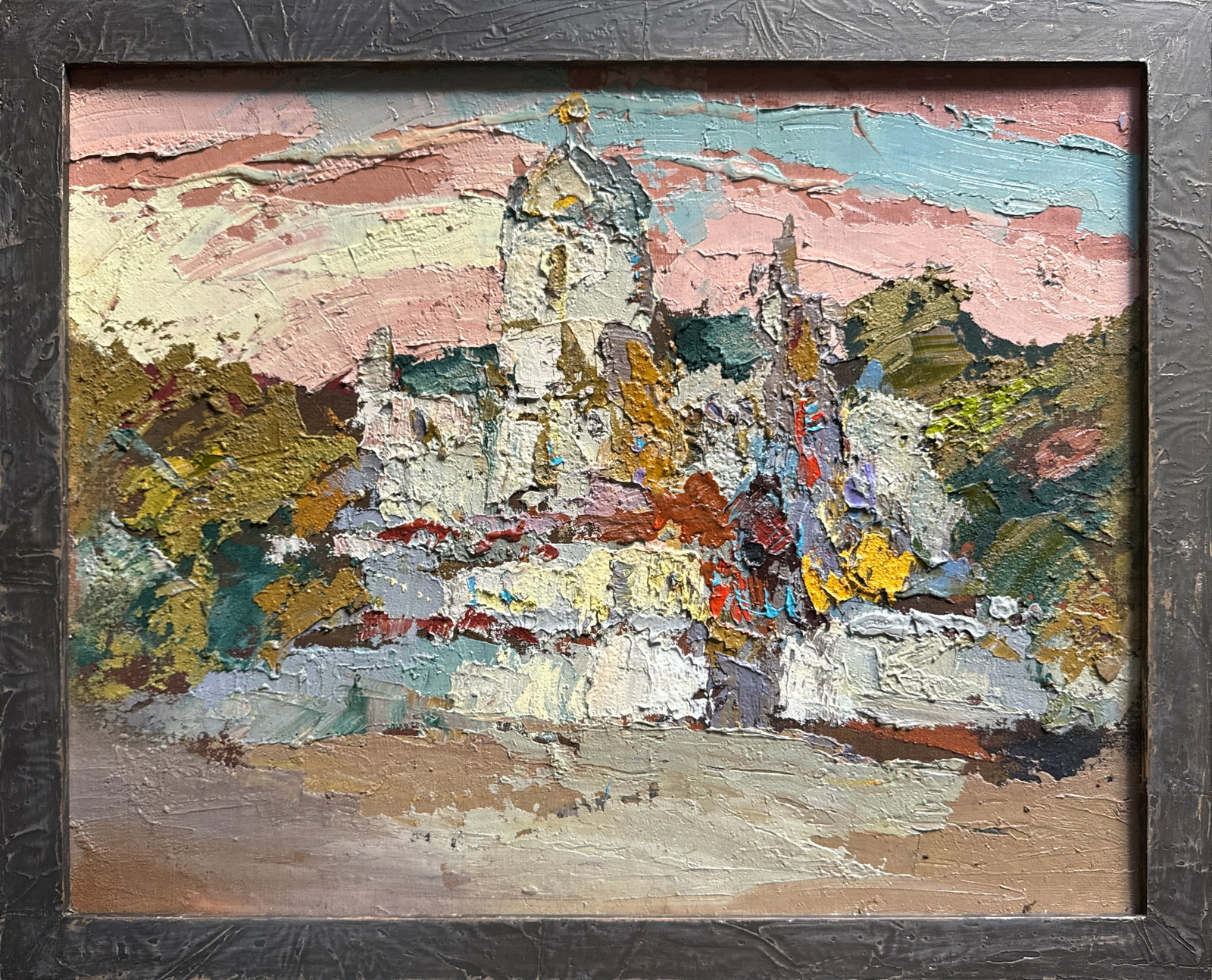 Oil painting with frame Lviv St. George's Cathedral K. Leonid: Title: Oil painting with frame Lviv St. George's Cathedral K. Leonid Description: 500KK Painter: K. Leonid Size: 40x50 cm/ 15.74x19.68 inches Components: oil, canvas, cardboard Original painting CONDI