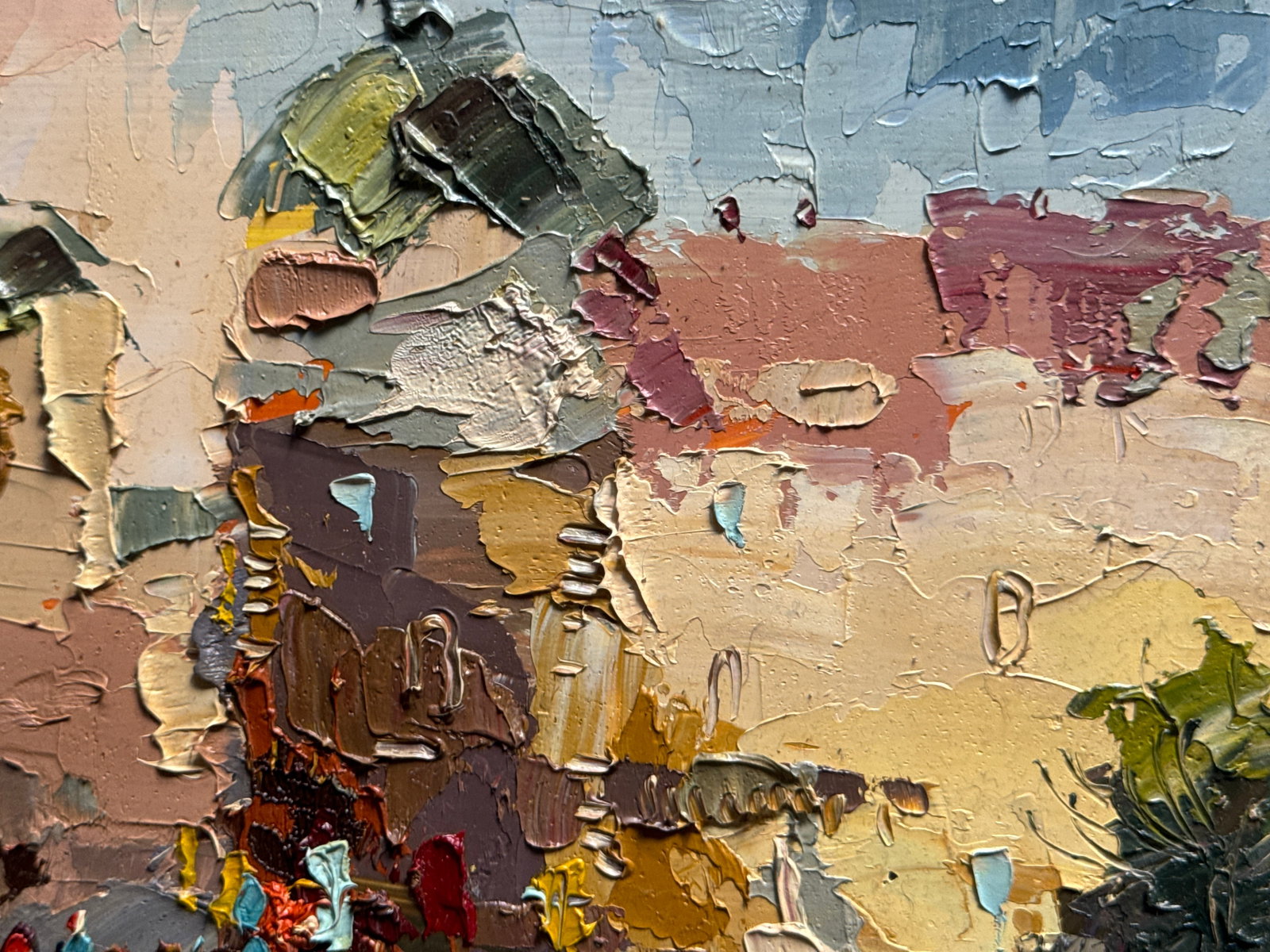 Oil painting with frame Lviv Market Square K. Leonid - 4
