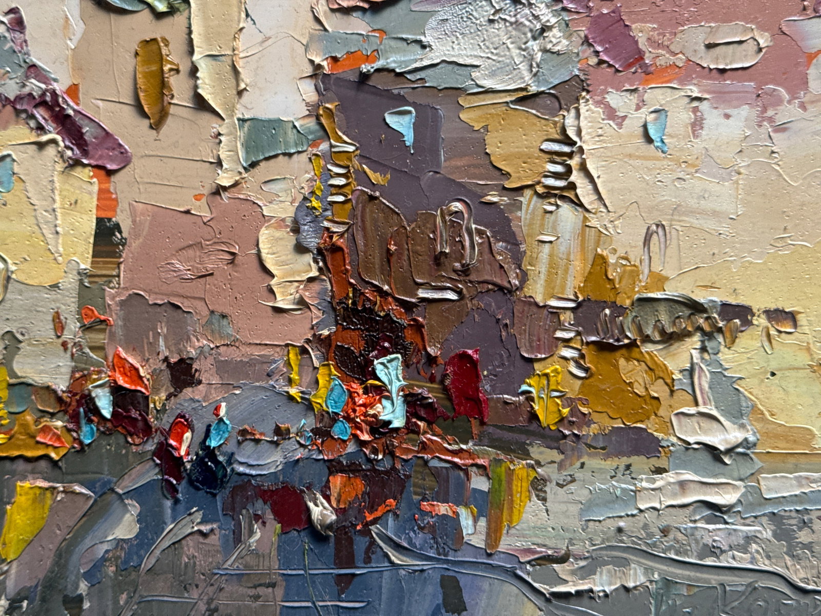 Oil painting with frame Lviv Market Square K. Leonid - 7