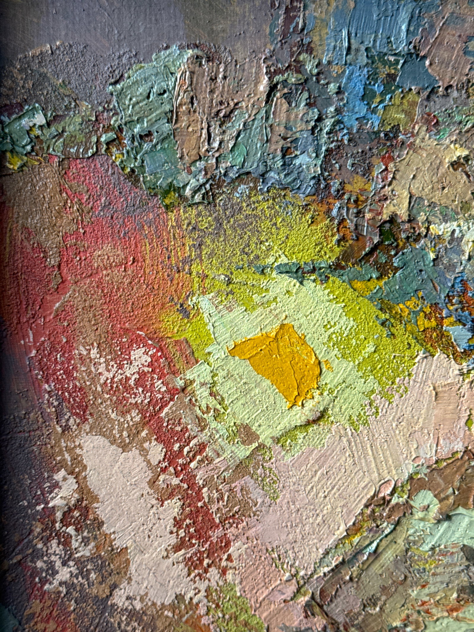 Abstract Oil painting with frame City K. Leonid - 4