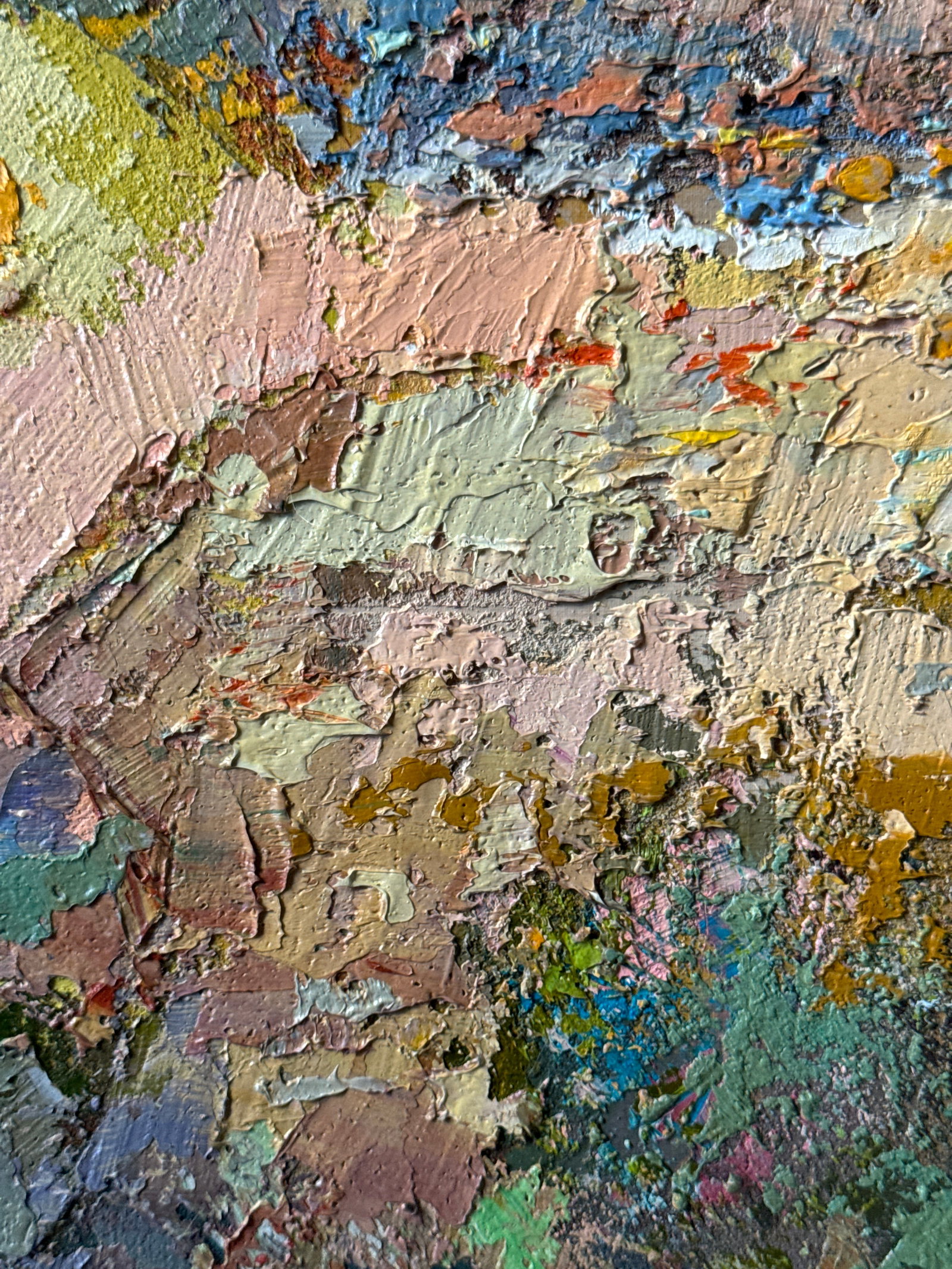 Abstract Oil painting with frame City K. Leonid - 6