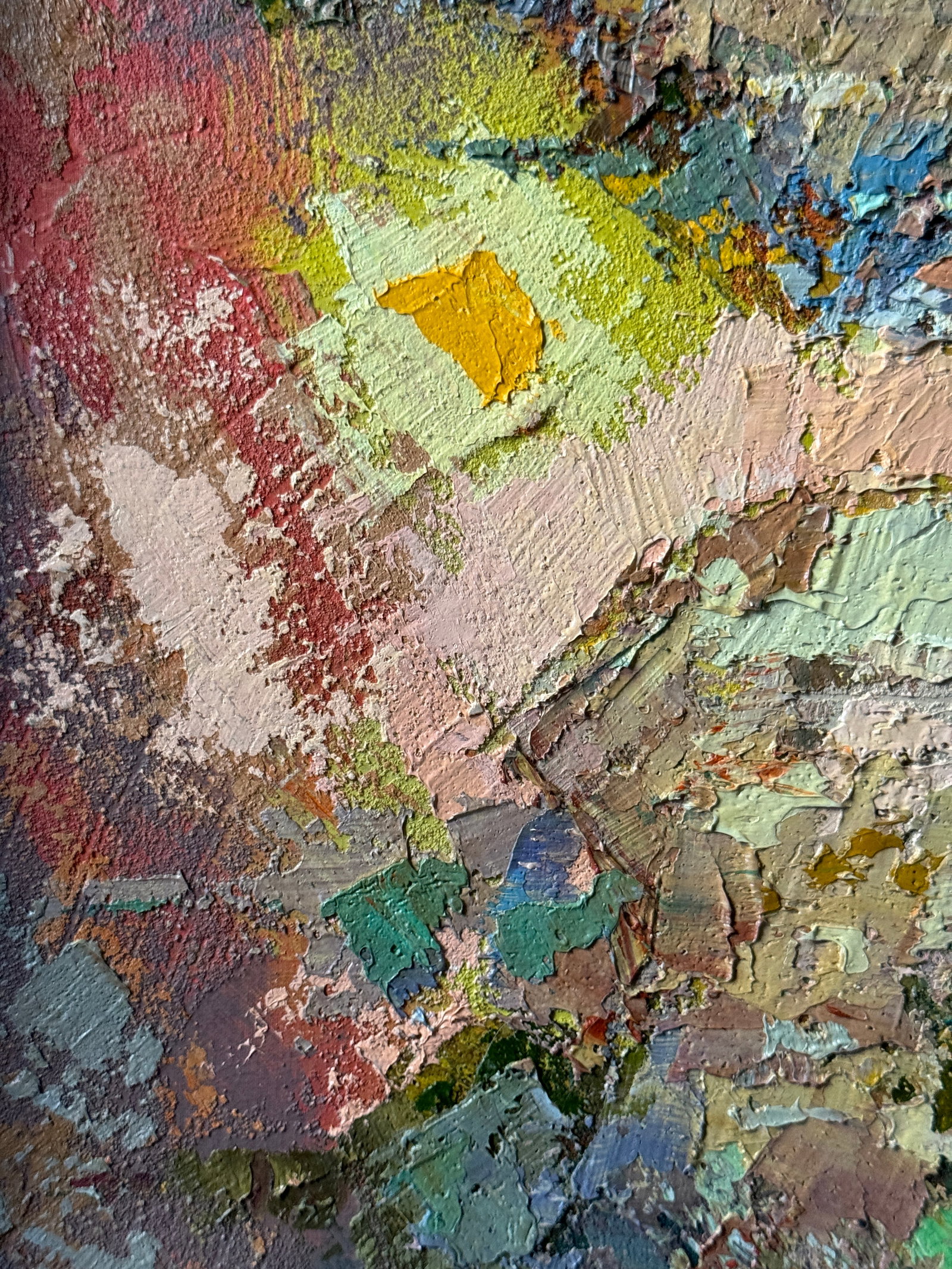 Abstract Oil painting with frame City K. Leonid - 7