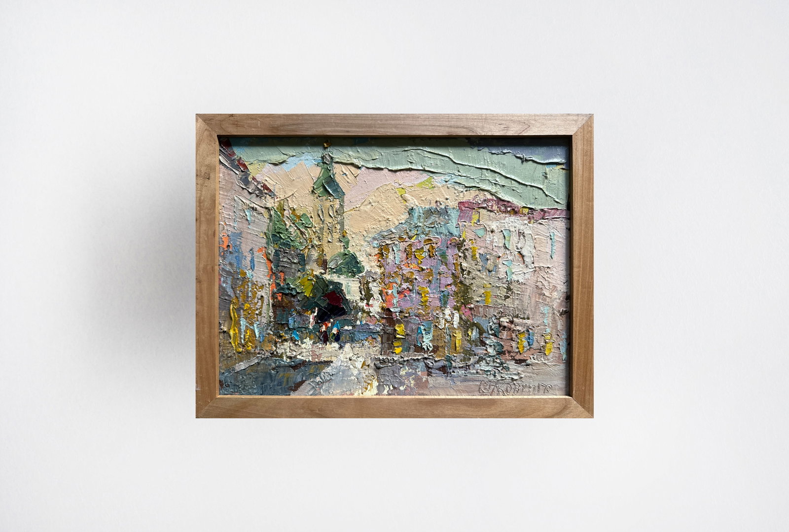 Oil painting with frame Lviv Square K. Leonid - 3