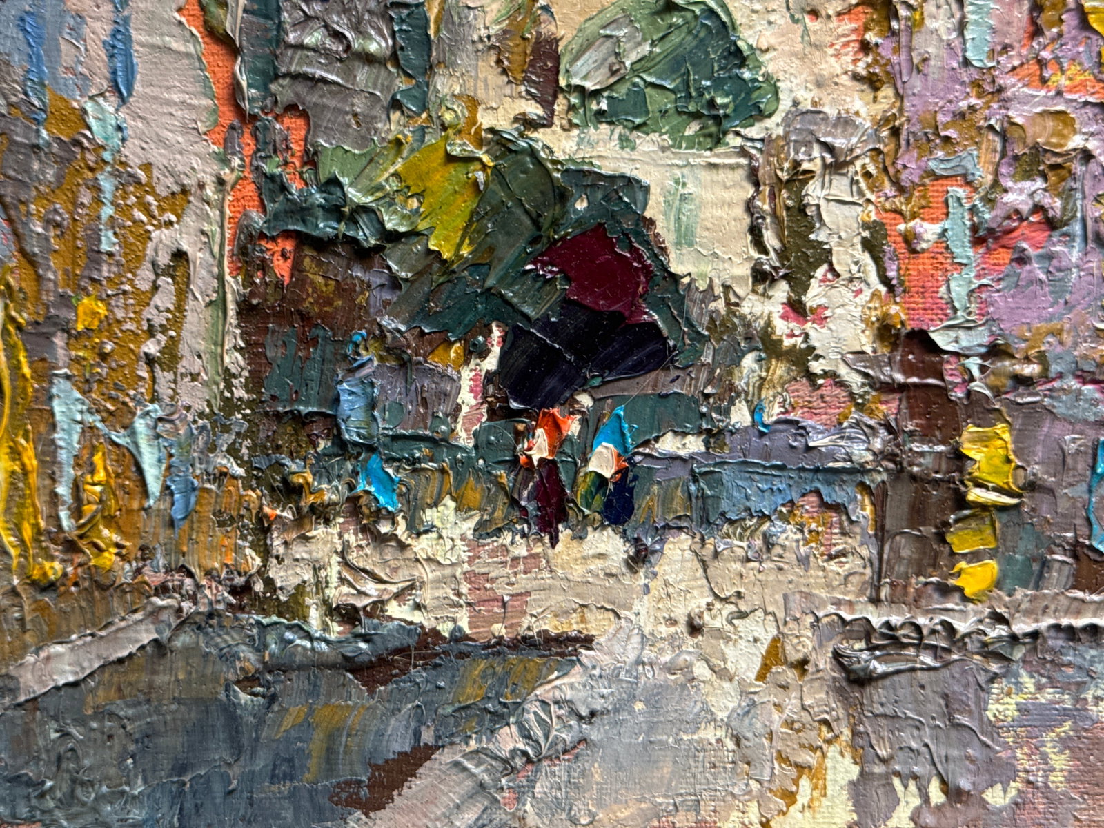 Oil painting with frame Lviv Square K. Leonid - 6