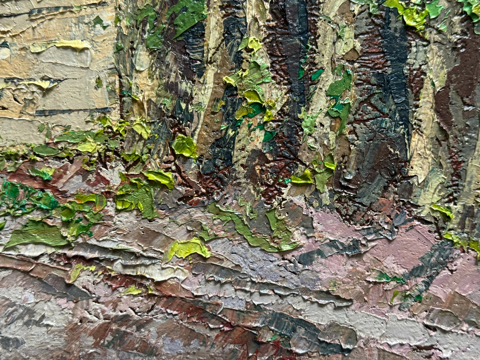 Oil painting with frame trees K. Leonid - 11