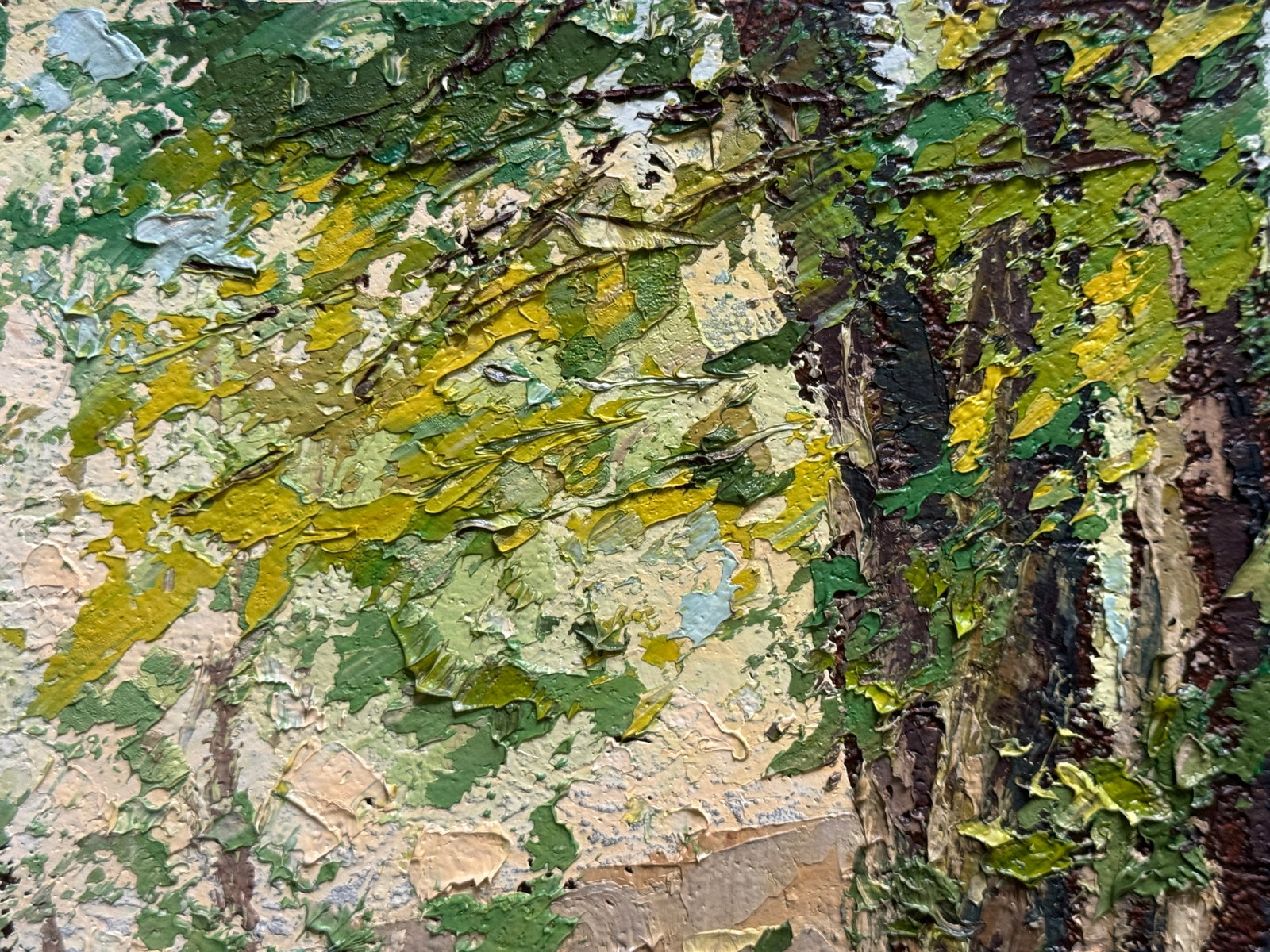 Oil painting with frame trees K. Leonid - 2