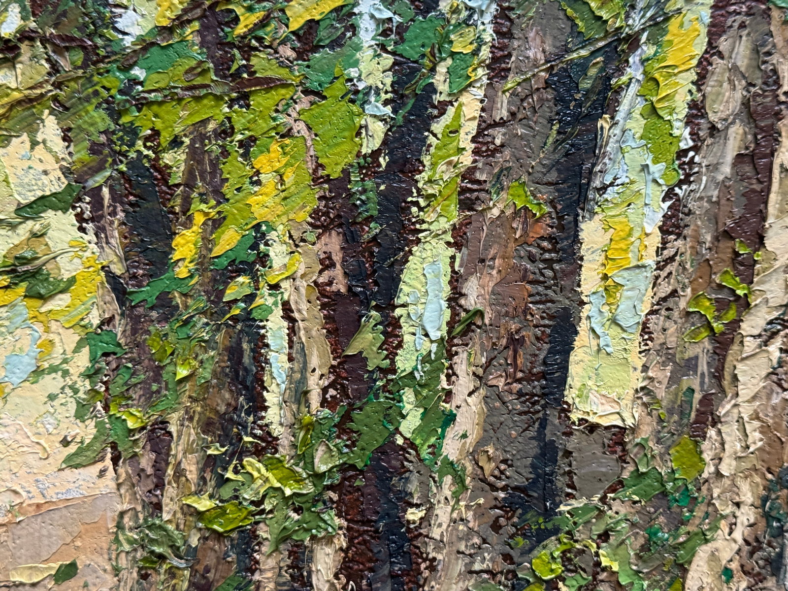 Oil painting with frame trees K. Leonid - 5