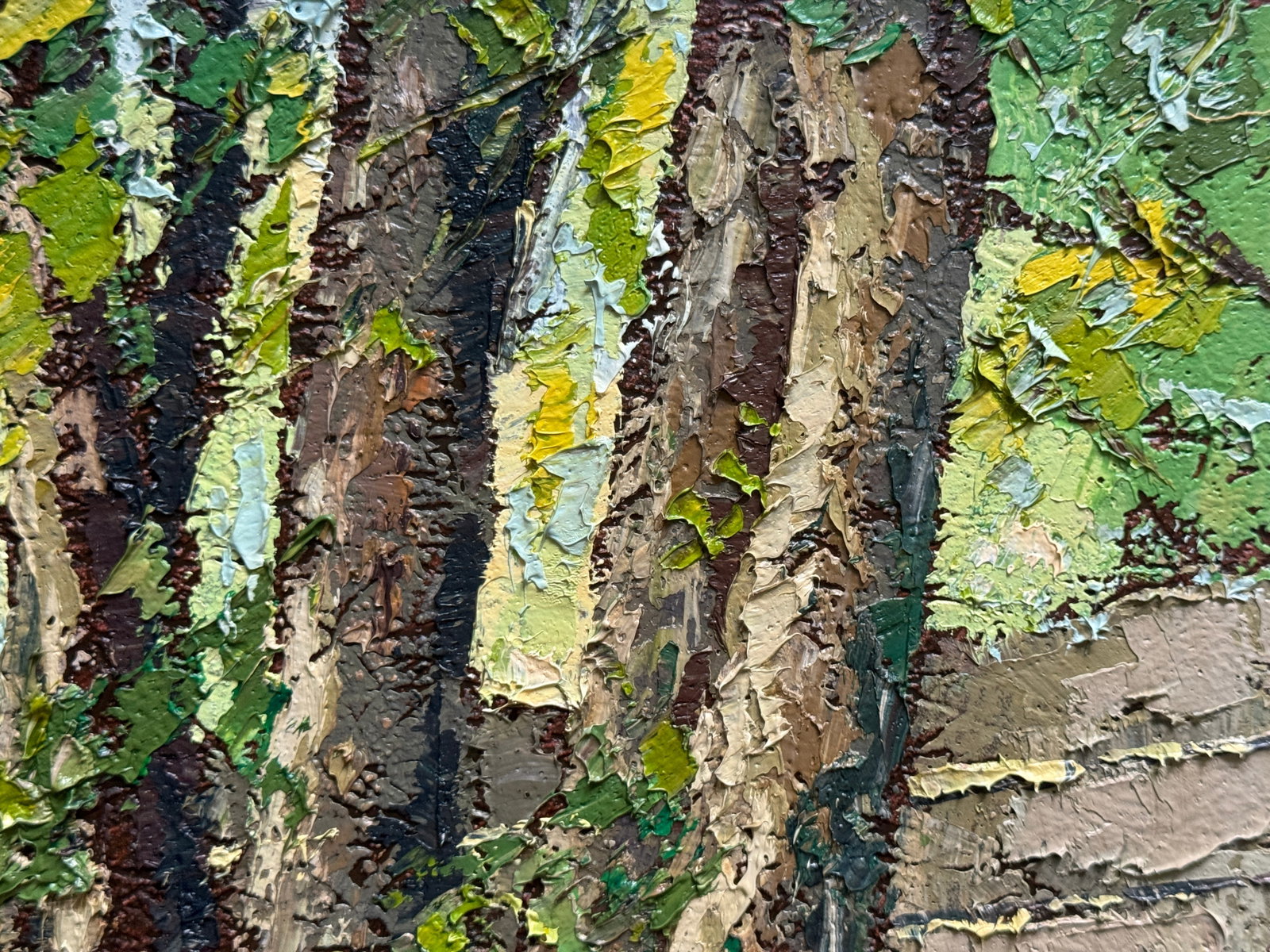 Oil painting with frame trees K. Leonid - 6