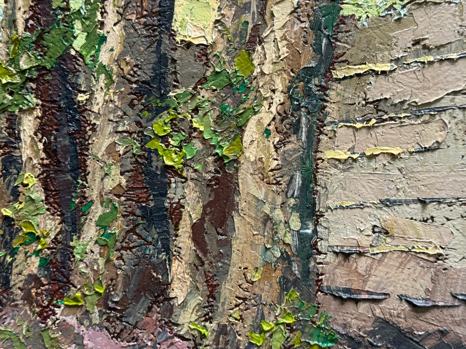 Oil painting with frame trees K. Leonid - 7