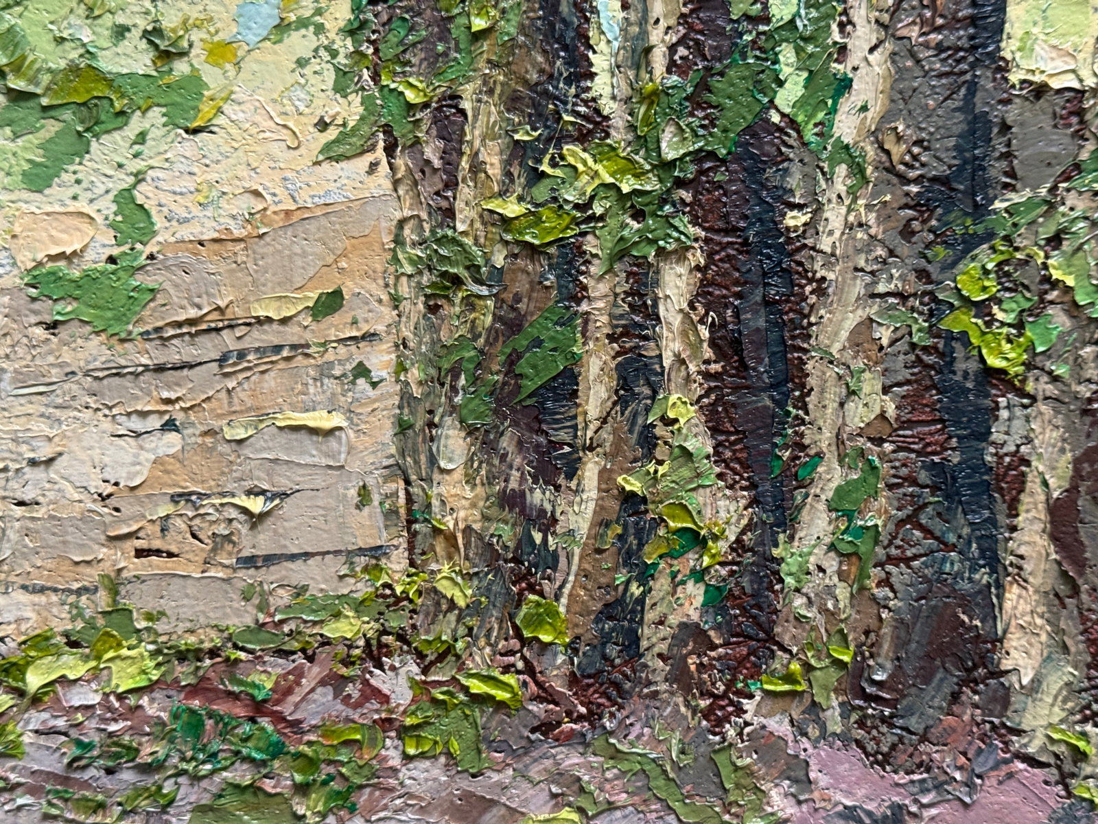 Oil painting with frame trees K. Leonid - 8