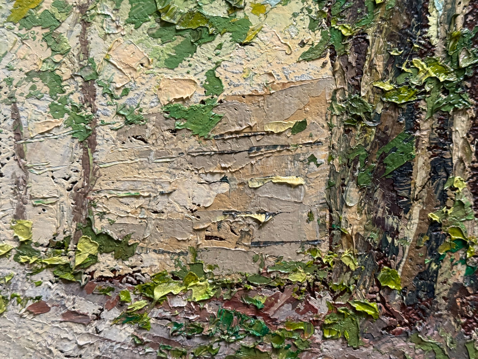 Oil painting with frame trees K. Leonid - 9