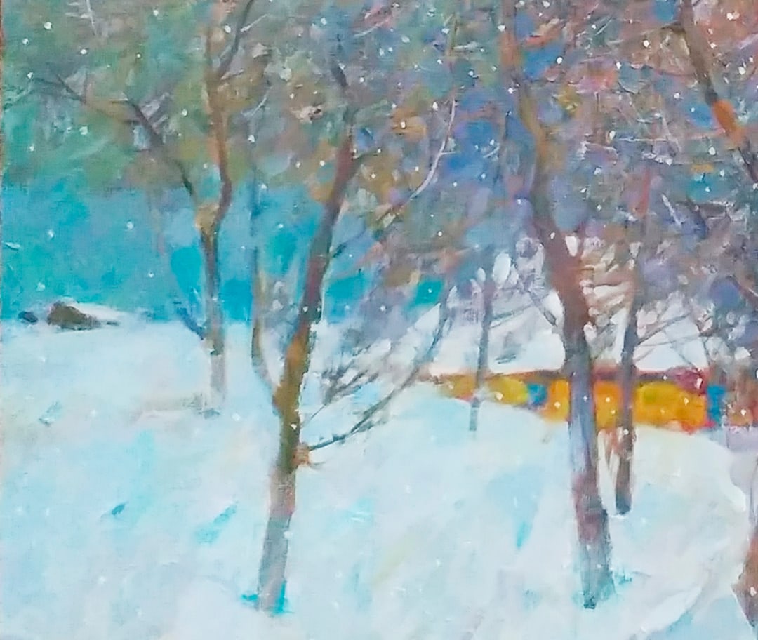 Oil painting Winter garden Serg Kovalenko - 5