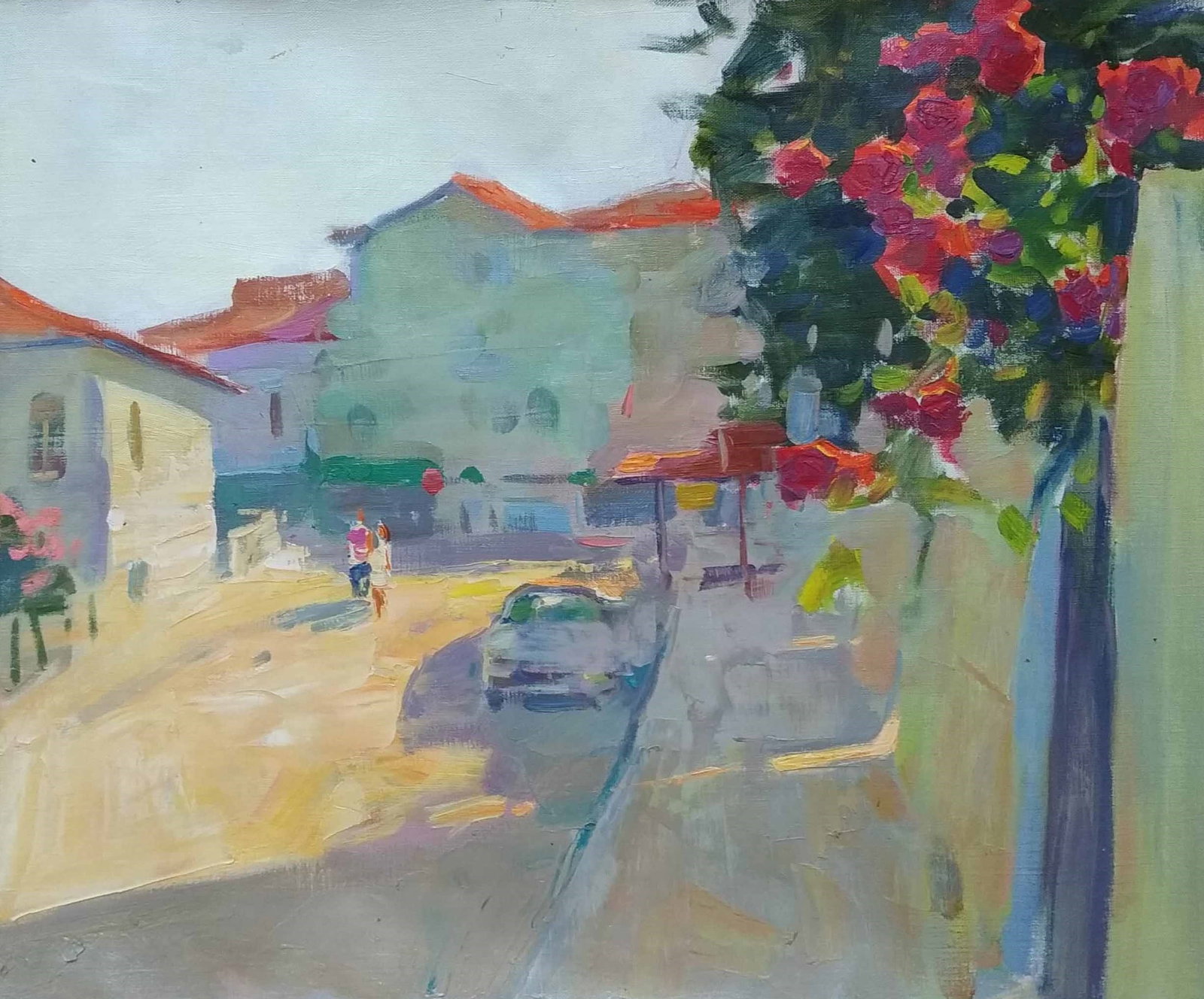 Oil painting In the city Serg Kovalenko: Title: Oil painting In the city Serg Kovalenko Description: 29SK Painter: Serg Kovalenko Size: 50x60 cm/19.7x23.6 inches Components: oil, canvas Original painting CONDITION: exellent ERA: modern Gradu