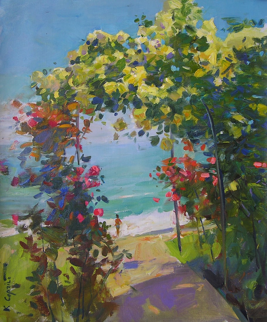 Oil painting Roses Serg Kovalenko: Title: Oil painting Roses Serg Kovalenko Description: 41SK Painter: Serg Kovalenko Size: 50x60 cm/19.7x23.6 inches Components: oil, canvas Original painting CONDITION: exellent ERA: modern Graduated