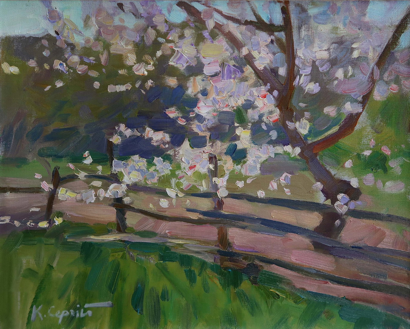 Oil painting Serg Kovalenko: Title: Oil painting Serg Kovalenko Description: 69SK Painter: Serg Kovalenko Size: 40x50 cm/15.7x19.7 inches Components: oil, canvas Original painting CONDITION: exellent ERA: modern Graduated from