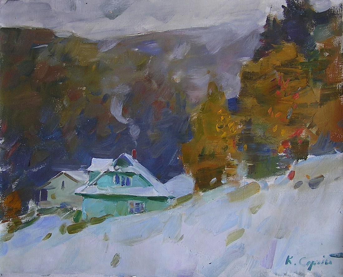 Oil painting Serg Kovalenko: Title: Oil painting Serg Kovalenko Description: 73SK Painter: Serg Kovalenko Size: 50x40 cm/19.7x15.7 inches Components: oil, canvas Original painting CONDITION: exellent ERA: modern Graduated from