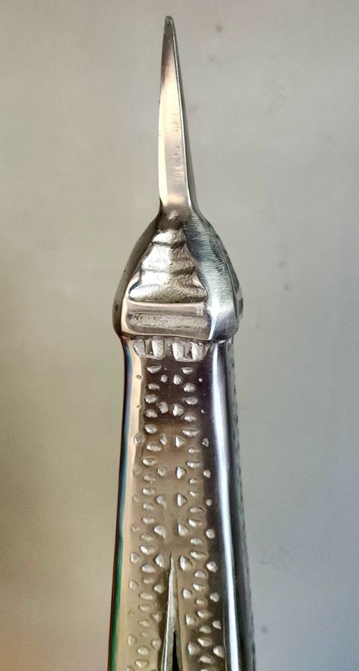 Visit Paris at home with this wonderful vintage tall cast aluminum art sculpture of the Eiffel Tower - 5