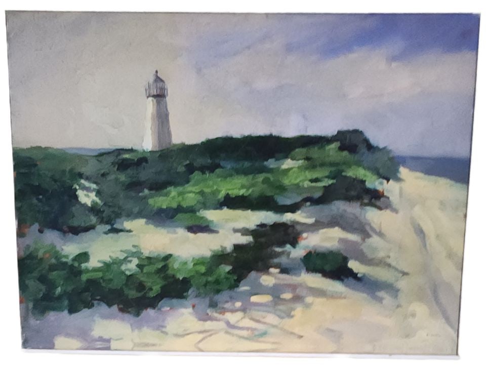 Sarah Butterfield Fine Art Oil Painting 29"x 38.5"Replica of Iconic Impressionist Work "Lighthouse". - 2