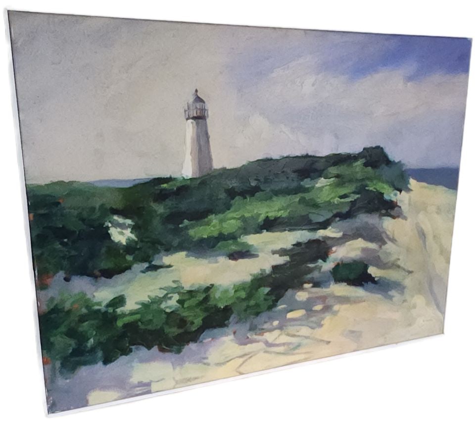 Sarah Butterfield Fine Art Oil Painting 29"x 38.5"Replica of Iconic Impressionist Work "Lighthouse". - 3