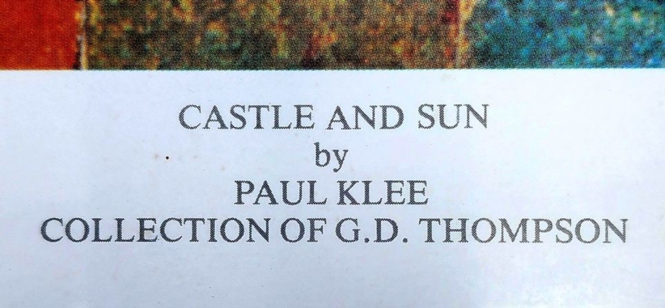 Rare 1988 Exhibition Poster of Paul Klee's Iconic "Castle and Sun" from Collection of G. D. Thompson - 5