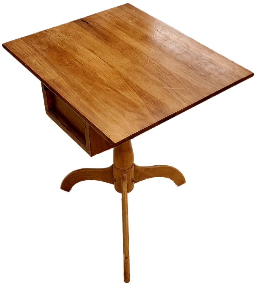 Vintage Maple or Cherry candle or sewing table in times past. Today, a perfect accent or side table. - 4