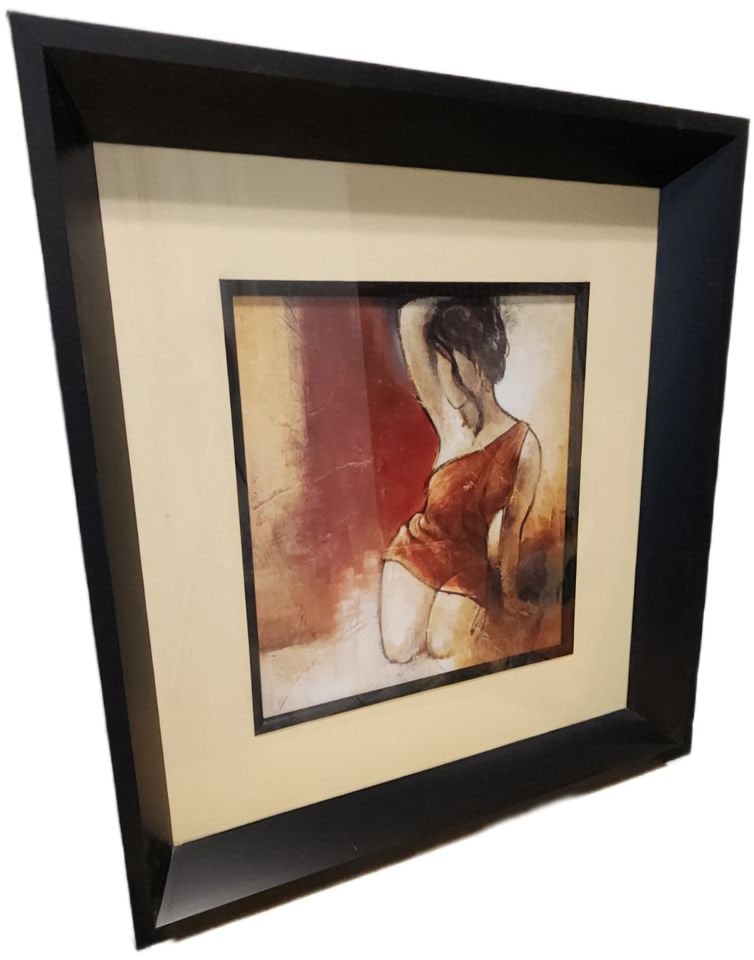Seated Woman II, 15 x15" quality abstract impressionist print by award-winning artist Lanie Loreth - 3