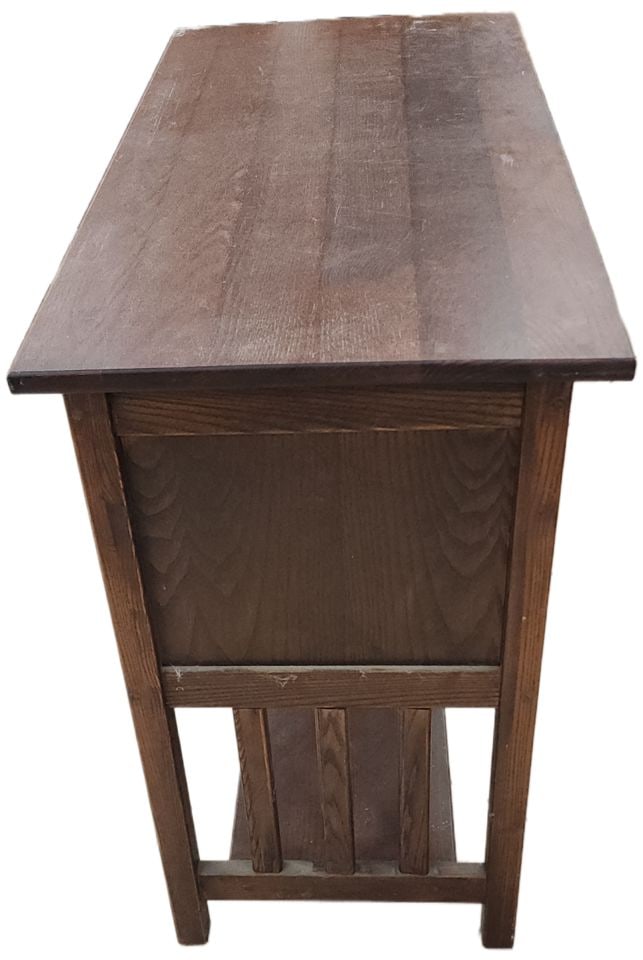 Vintage L. L. Bean Mission-Style Sideboard Storage or File Cabinet Made with Richly Grained Dark Oak - 6