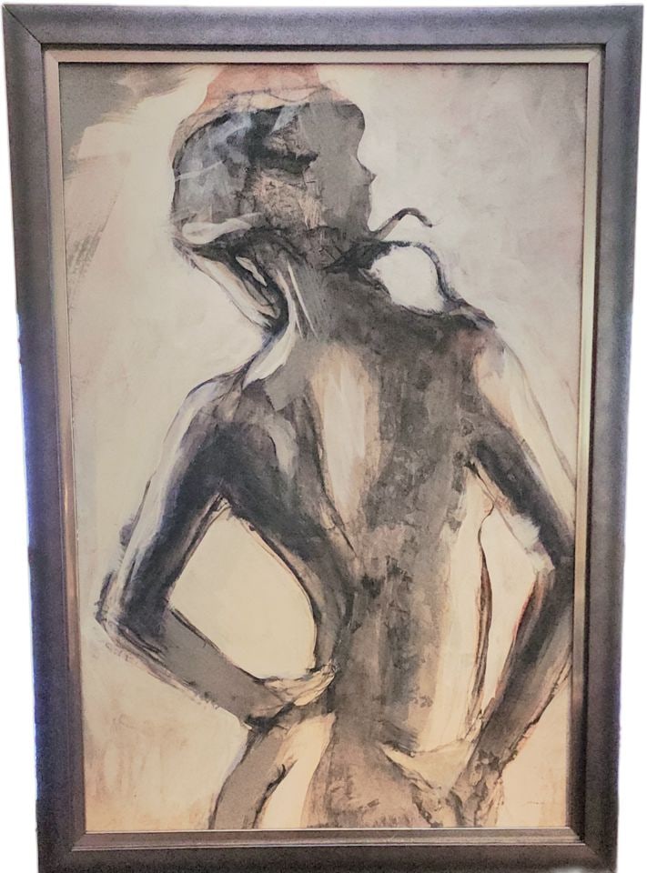 Gesture II by Liz Jardine 28"x40" Abstract Expressionist Textured Oil Painting Reproduction on Board - 3