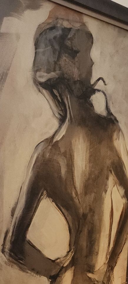 Gesture II by Liz Jardine 28"x40" Abstract Expressionist Textured Oil Painting Reproduction on Board - 4