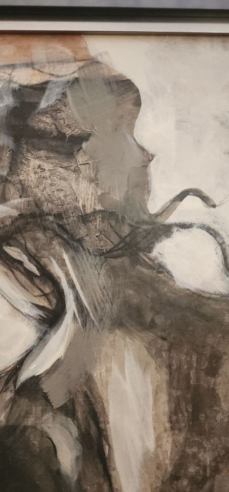 Gesture II by Liz Jardine 28"x40" Abstract Expressionist Textured Oil Painting Reproduction on Board - 5