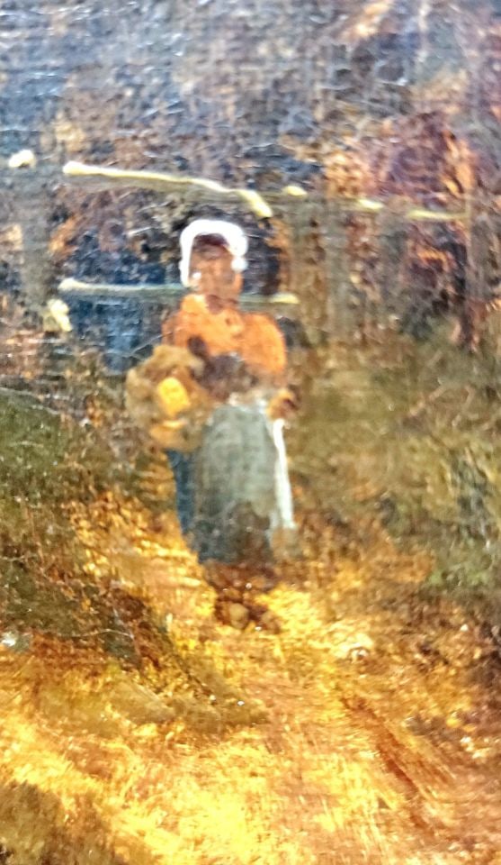 Fabulous Antique Italian Early 20th C. Landscape Oil Painting in the Manner of the Old Masters. - 2