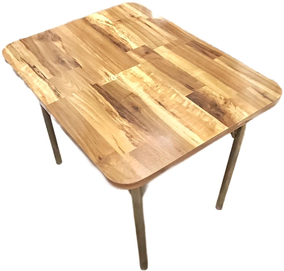 Fabulous 1950s/60s Mid-Century Modern Formica Kitchen Table w/ Braced Metal Legs (No leaf) - 3