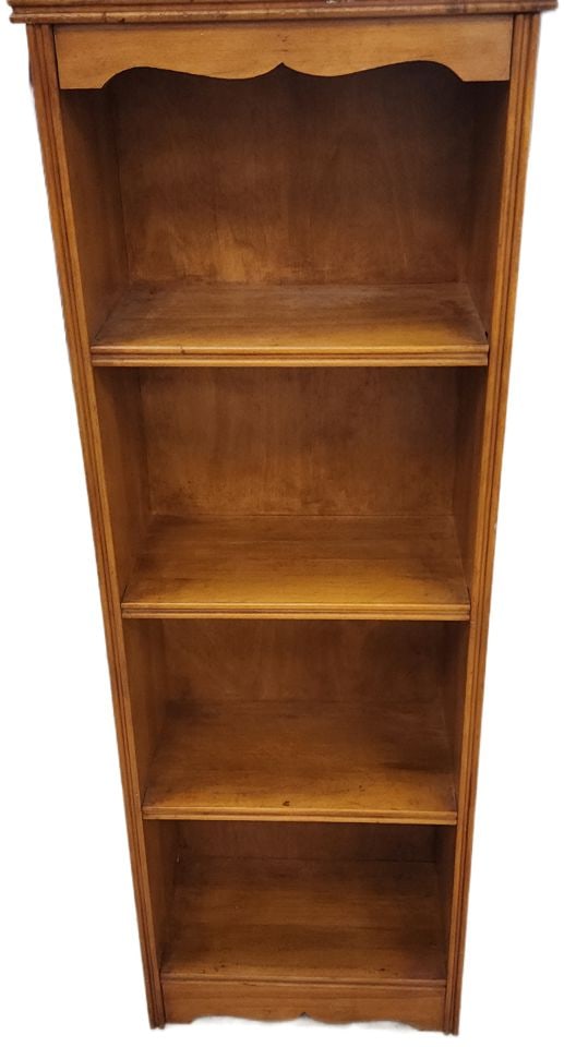 Vintage 4-Shelf 15"x 45.5" Hand-Made Country Rustic Bookcase Shelf Unit by Salmanson & Co. NYC - 3